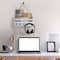 NEX™ Gray-Whitewash Hanging Wall-Mounted Mail Organizer with 5 Hooks
